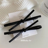 Cyflymder PU Leather Bow Hairpin Hair Clip Fashion Design Personality Delicate Korea Sweet Cool y2k Girls Bobby Pin Hair Accessories
