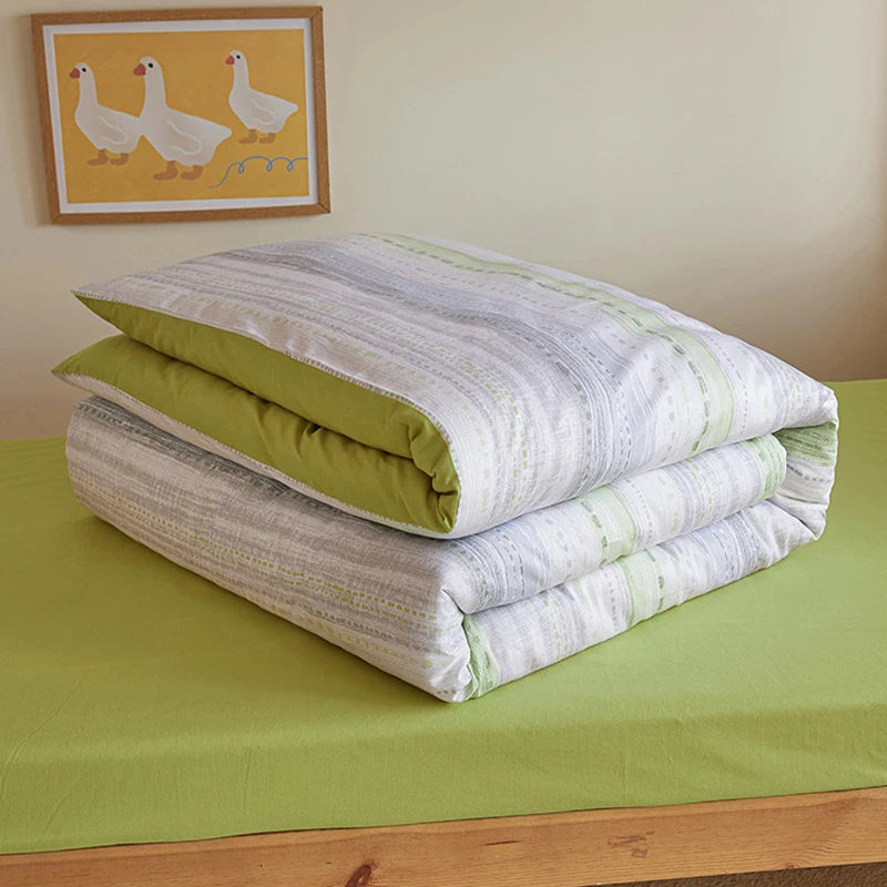 Cyflymder Pure Cotton Bed Sets for Student Dormitory 4Pcs New Cartoon Printed Skin-Friendly Bedding Sets High-Quality Single Bedclothes