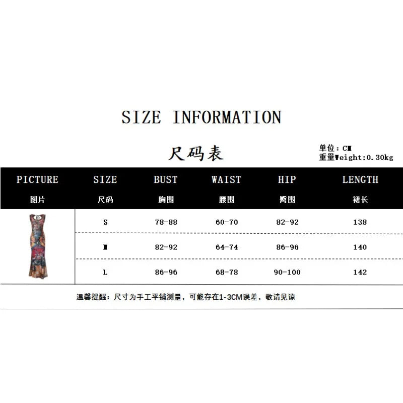 Cyflymder DRESS TO IMPRESS Summer New INS Women's Tie Dyed Printed U-neck Fashion Retro Slim Dress Sexy Spicy Girl Backless Pullover High Waist Dresses