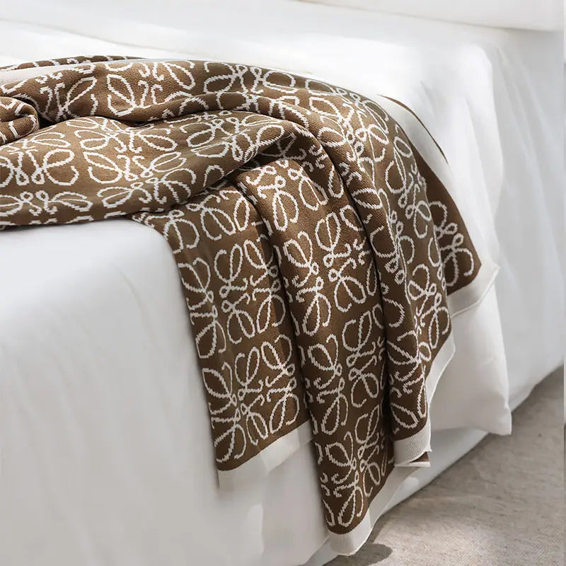 Cyflymder  European Knitted Summer Nap Air Conditioning Blanket Simple Bed End Towel for Hotels and Homestays Cozy Office Home Sofa Cover