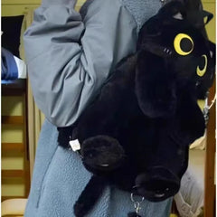 Cyflymder  Kawaii Plush Cute Soft Cat Black Backpack Woman New Harajuku Aesthetic Animal Mini Backpacks Hot Girls School Shoulder Bags Y2k