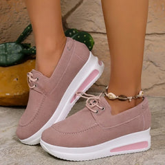 Cyflymder  Women Wedges Platform Sneakers Female Summer Lace-up Sport Shoes Women Trend Anti-slip Comfortable Casual Shoes Zapatos De Mujer