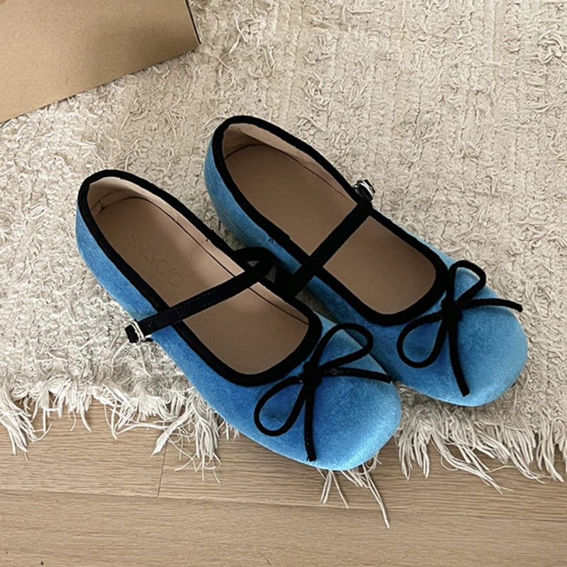 Cyflymder Bow Women Mary Jane Shoes Flats Designer Shallow Women's Sandals Fad Loafers Shoes Elegant Summer Dress New Mujer Zapatos