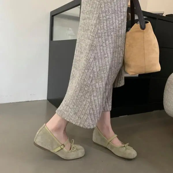 Cyflymder  Round Toe Bow-Knot Women Casual Female Sneakers Flat Shoes Autumn Shallow Mouth Butterfly Dress Fall New Lace-Up PU Leisure Floc