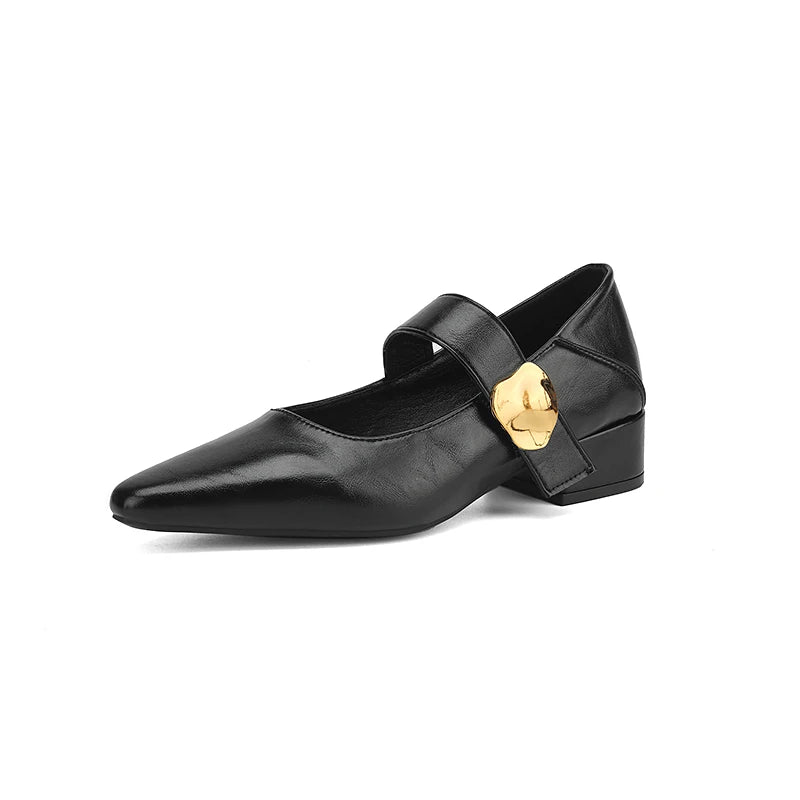 Cyflymder  Fashion Buckle Latch Design High-heeled Shoes Women Shallow Mouth Comfort Shoes Relaxation Comfortable Women Shoes 12