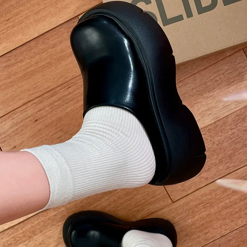 Cyflymder  Bla Thi Bot High Heel Slippers for Women Spring Autumn Outdoor Wear New Sle Covered Head f Slippers Retro