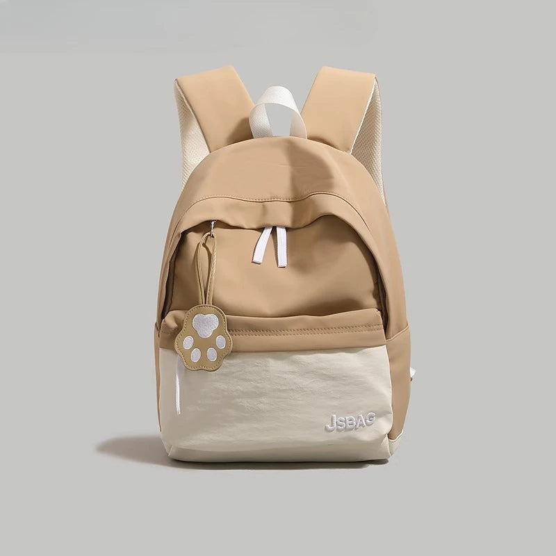 Cyflymder  Contrast Color Patchwork Simple College Students Backpack Sweet Y2k Aesthetic Casual Schoolbags Women All Match Chic Schoolbags
