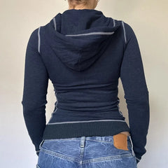 Cyflymder  Vintage American Fashion Patchwork Design Slim Casual Coats Y2k Aesthetic Letter Print Hoodies Harajuku Punk Zip Women Cardigan