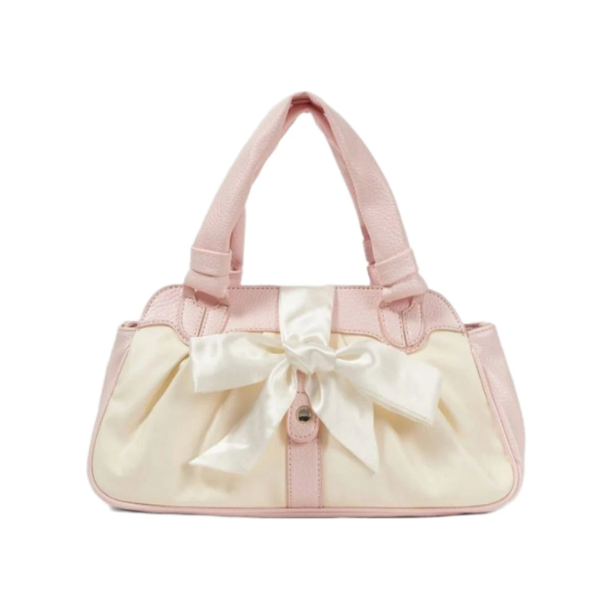Cyflymder  Japanese Style Sweet Cute Bow Handbag Women Simple Gentle Shoulder Bag Ladies Leather Delicate Fashion Pleated Underarm Bag 2025