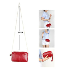 Cyflymder  Genuine Leather Women Wallet Long Zipper Wristlet Bag Chain messenger bag for female Cowhide Coin Purse Mobile phone bags