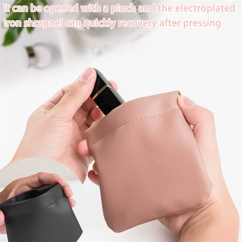 Cyflymder 1Pc PU Earphone Coins Storage Bags Cosmetics Lipsticks Mouse Cable Holder Pouch Travel Jewelry Sundries Organizer Pouch Mini Bag