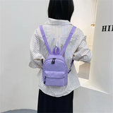 Cyflymder Korean Nylon holographic backpack Women Casual Solid Color Small Schoolbag Travel Bag For Teenager Student School Bag Back