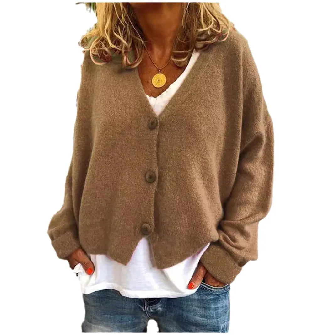 Cyflymder  Large Size Women's Casual Loose Knitted Cardigan Sweater Thi Cotton Knitting Open-irt Sle Spring Faion Ladies' Wear