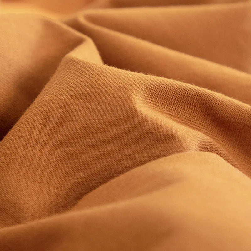 Cyflymder  Solid Color Pure Cotton High-Density Bedding Sets Washed Cotton Soft Duvet Cover Kit Skin Friendly Breathable Bedclothes