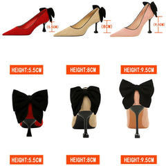 Cyflymder Shoes Bowknot Female Kitten Heels Suede Women Pumps Spring New High-heels Fashion Sweet Ladies Shoes Luxury Pumps