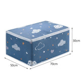 Cyflymder Quilt Storage Bag Three-Dimensional Large Capacity Dustproof Waterproof Clothes Organizer Household Dust-Proof Printed Quilt Bag