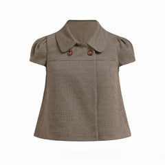 Cyflymder  New Vintage Office Lady Y2K Goth Shirt Slim Waist Elegant All-match Flying Sleeve Blouses Creativity Ruched Casual Moda Blusas