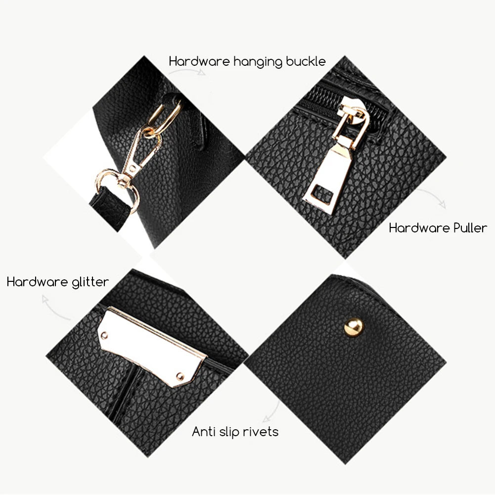 Cyflymder  Elegant Handbags Women Bags Messenger Large Capacity PU Leather Crossbody Bags Fashion Girls Shoulder Bag Hand Tote Bag