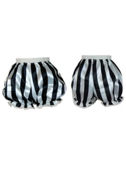 Cyflymder  Women s Striped Ruffle Shorts with Low Elastic Waistband and Lace Trim Mini Bloomers for Casual Summer Streetwear Fashion