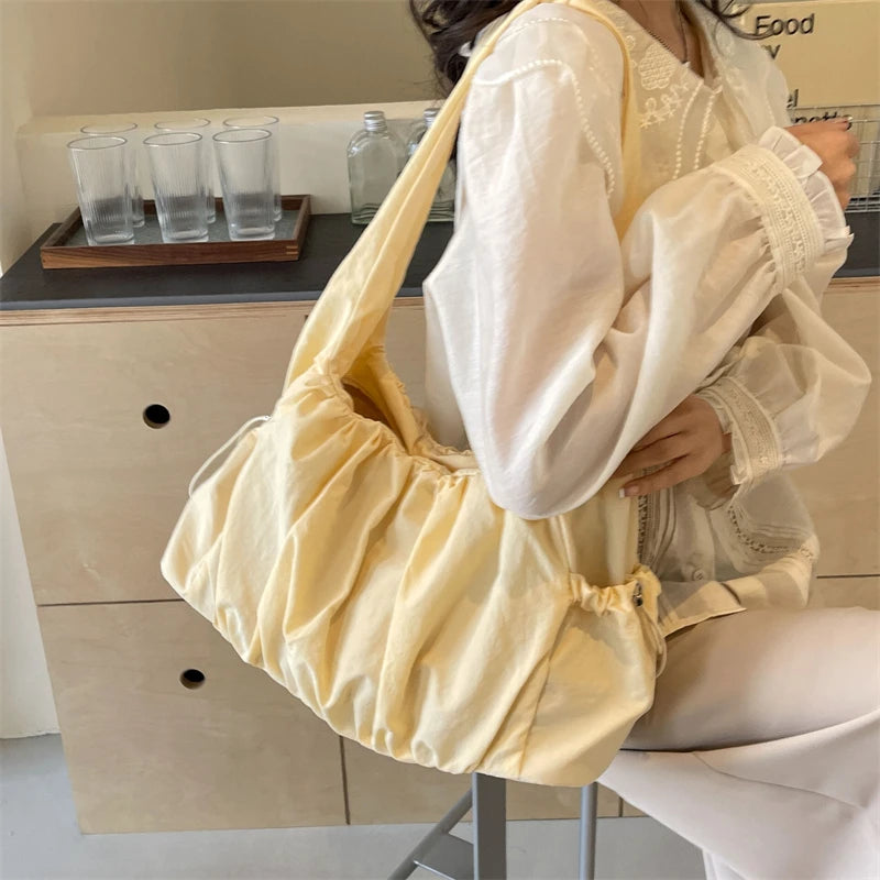 Cyflymder Hot Selling Fashion Nylon Pleated Women's Crossbody Bag New Casual Trend Versatile Large Capacity Tote Women's Shoulder Bag