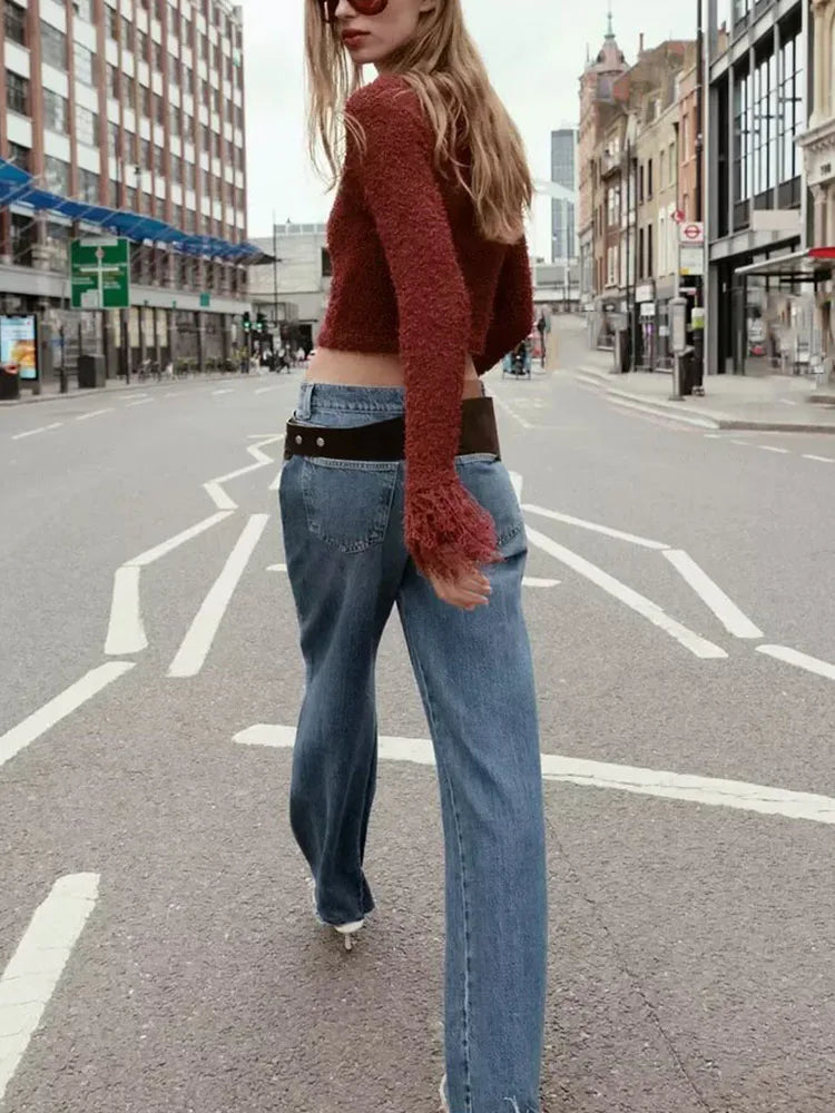 Cyflymder  Slim Fit Knitted Coat with Tassel round Ne Long Sve Casual Sle Women's Faion Autumn 2025 New Arrival Z 00203