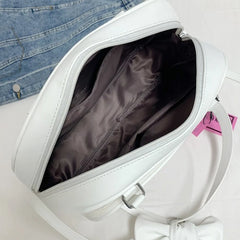 Cyflymder  Y2k Aesthetic Fashion All Match Shoulder Handbags Vintage Transparent Simple Bow Ita Bags All Match Ins Transparent Underarm Bag