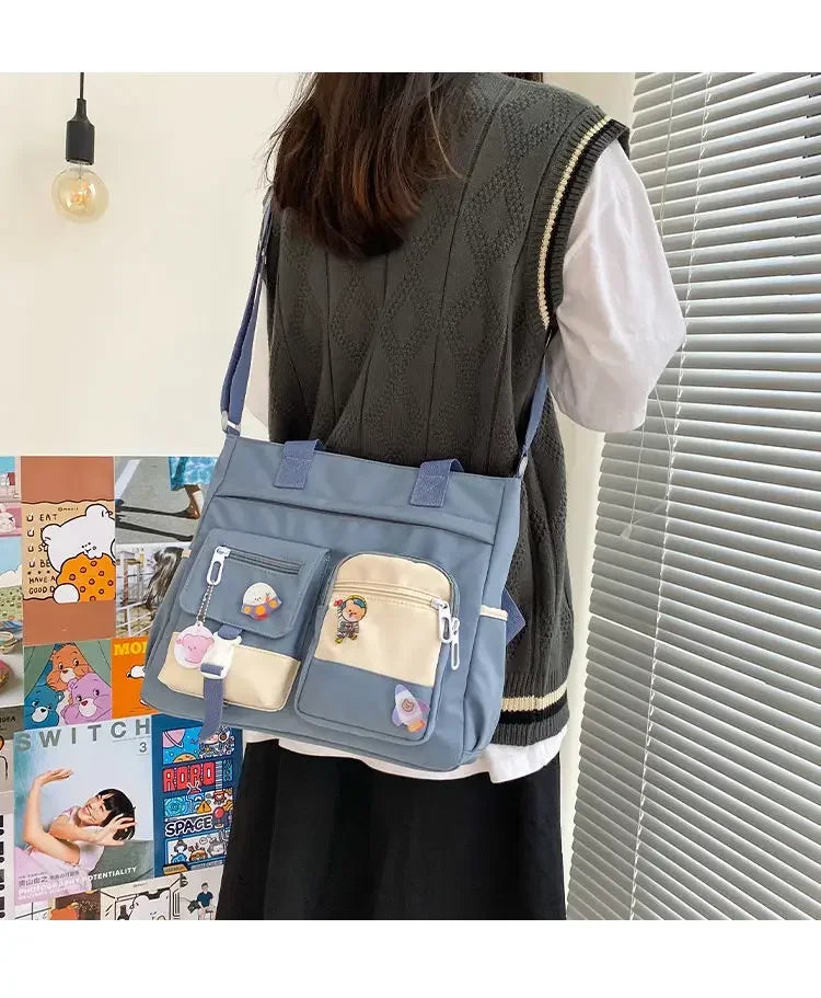 Cyflymder  Nylon Ladies Tote Messenger Bag Oxford Handbag Cross body Bags for Girls Satchels Waterproof Canvas Women Handbags Shoulder Bags