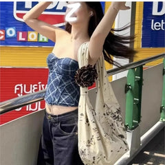 Cyflymder  Vintage TieDye Lazy Shoulder Bag Women Large Capacity Bohemian Crossbody Bag Ladies Leopard Print Commuter Tote Bag Y2k 2025 New