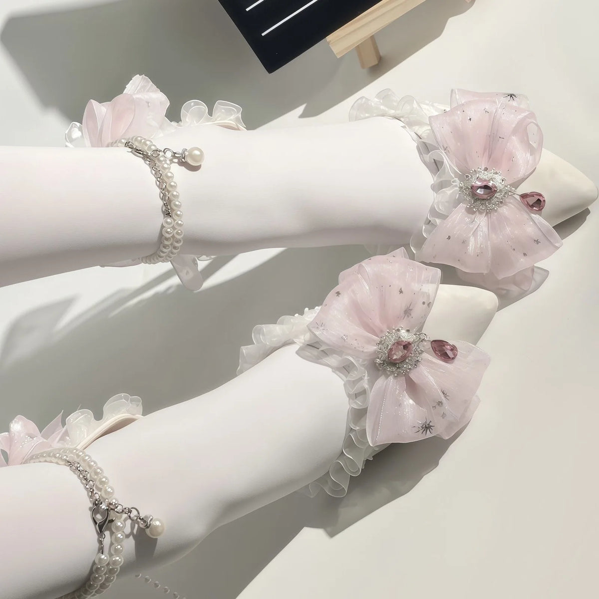 Cyflymder  white blue elegant woman heels lolita shoes y2k heels white heel lace Mary jane shoes women's wedding shoe bridal heels