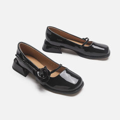 Cyflymder   Women's Heels Shoes Bowknot Square Toe Block Heel Pumps Two-tone Black White Elegant Casual Lady Office Shoes 2026 Dress Shoes