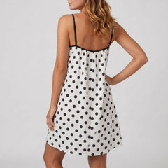 Cyflymder  y2k Beach Dress Sexy Women Polka Dot/Striped Square Neck Spaghetti Strap Sleeveless Mini Dress Party Dresses Streetwear