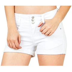 Cyflymder  Sexy Womens Denim Shorts High Waist Stretchy Hot Pants Summer Casual Elastic Waistband Fashion Short Blue Jeans
