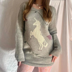 Cyflymder   Y2K Womens Sweater Aesthetically awful fashionable Emotional Girl cute unique Harajuku retro kawaii American everyday casual top