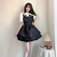 Cyflymder New Removable Flare Sleeves Shirts White Ruffle Women Gothic Fairy Aesthetic Doll Collar Tops Y2K Harajuku Lolita Blouses