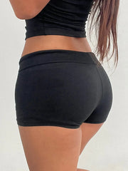 Cyflymder  Women's Low Waist Drawstring Shorts Slim Fit Casual Knit Pants Sporty Bottoms for All Seasons, Comfortable Home Wear