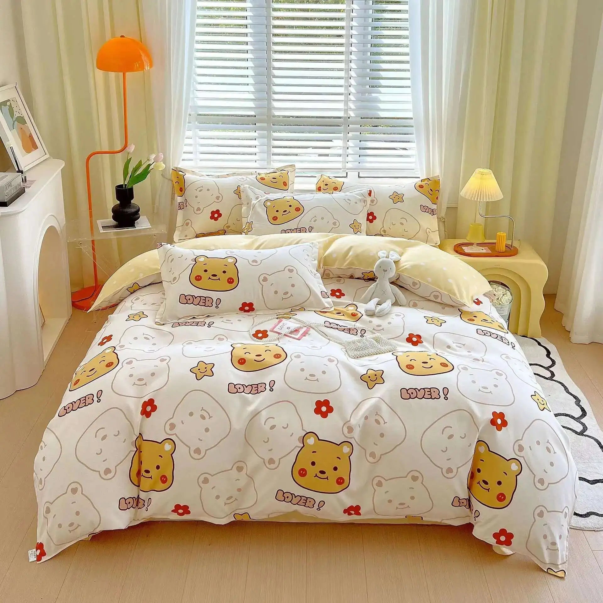 Cyflymder  New Cotton Duvet Cover, Long Staple Cotton Bed Sheet, Thickened And Brushed Four Piece Set, Student Dormitory Three Piece Set