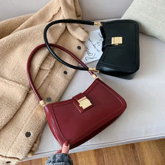 Cyflymder  French Vintage Bridal Bag - Niche Red Underarm Clutch, Elegant Wedding Party Purse, Textured Shoulder Handbag