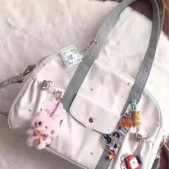 Cyflymder  Harajuku White Ita Bag Women Japanese Style Transparent Tote Bag Large Capacity Jk Handbag Female Sweet Cute Shoulder Bags 2025