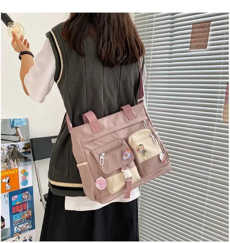 Cyflymder  Nylon Ladies Tote Messenger Bag Oxford Handbag Cross body Bags for Girls Satchels Waterproof Canvas Women Handbags Shoulder Bags