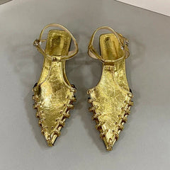Cyflymder  Flats Pointed Toe Sandals Women Summer Casual Shoes 2025 Fashion New Slippers Designer Beach Walking Cozy Trend