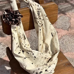 Cyflymder  Vintage TieDye Lazy Shoulder Bag Women Large Capacity Bohemian Crossbody Bag Ladies Leopard Print Commuter Tote Bag Y2k 2025 New