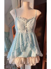 Cyflymder  Japanese Lolita Sweet 3 Piece Set Women 2000s Retro Mini Skirt Vintage Lace Sleeveless Vest Casual Short Cardigan Fashion Suit