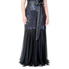 Cyflymder  Women Plus Size Luxurious Sequins Evening Dress Lace Elegant V-Neck Sleeveless Slim Female Wedding Dress Gown Tulle Formal Dress