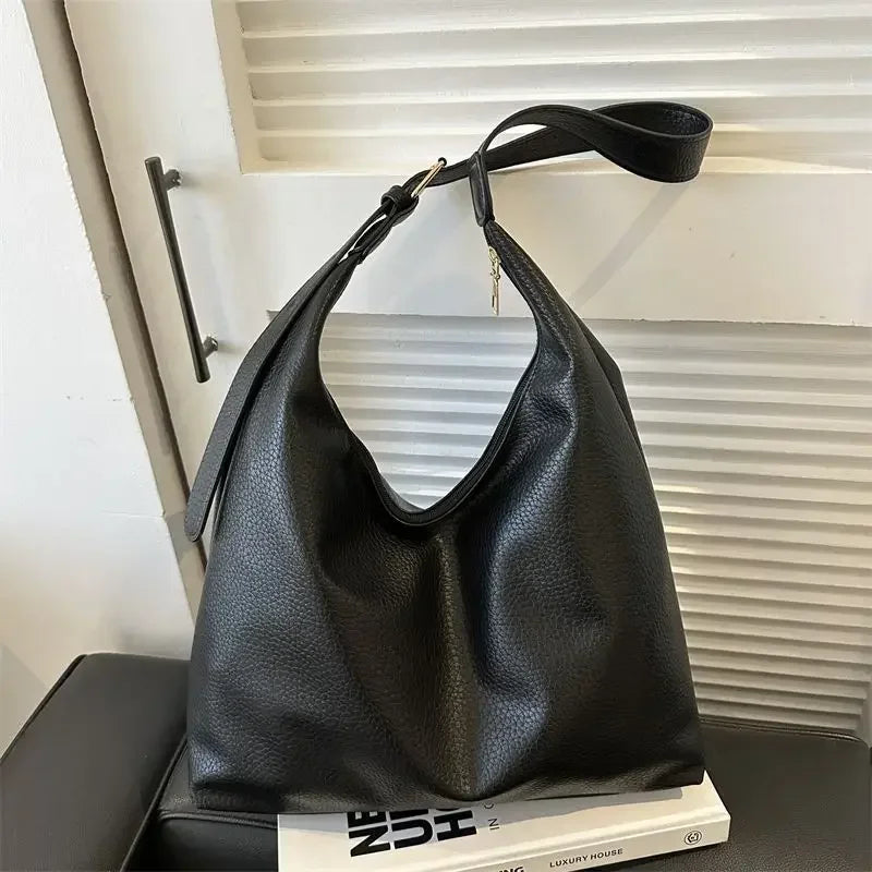 Cyflymder Fashion Leather Tote Bag for Women Trend Female Simple Large High Capacity Shoulder Bag Women Handbags Messenger Bags