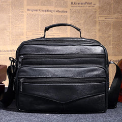 Cyflymder  Men Genuine Leather Shoulder Bag Male Cowhide Leather Handbags Men's Large Zipper Messenger Bag Travel Tablet Bag Tote