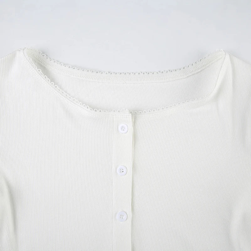 Cyflymder  Casual Solid Knitted T Shirt Cardigans Basic Slim O-Neck Short Sleeve Tees Women 2025 Summer Fashion Streetwear Ladies