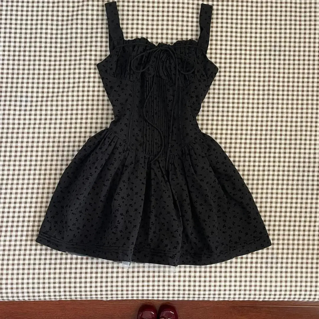 Cyflymder  Hot girl Sling Women Dresses Polka Dot Y2k Dress Slim Sexy Preppy Mini Skirt Harajuku Korea Kawaii 90s Backless Emo Grunge Fairy
