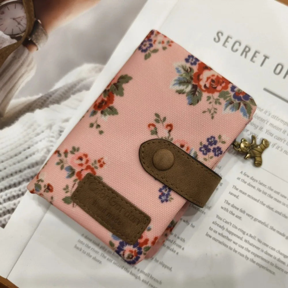 Cyflymder  Women Cute Zipper Hasp Short Wallet PU Leather-Capacity Coin Purse Money Bag Frosted Printing ID Card Holder Girl Cute Clutch