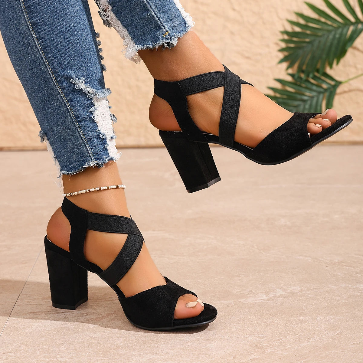 Cyflymder  Women Sandals Summer New Fashion Sexy High Heel Outdoor Sandals Elegant Casual Comfortable Wedding Shoes for Women