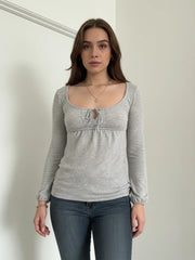 Cyflymder  Stylish Women s Solid Color Long Sleeve Scoop Neck Tops for Fall - Versatile  Fit Shirts with Fashionable Appeal